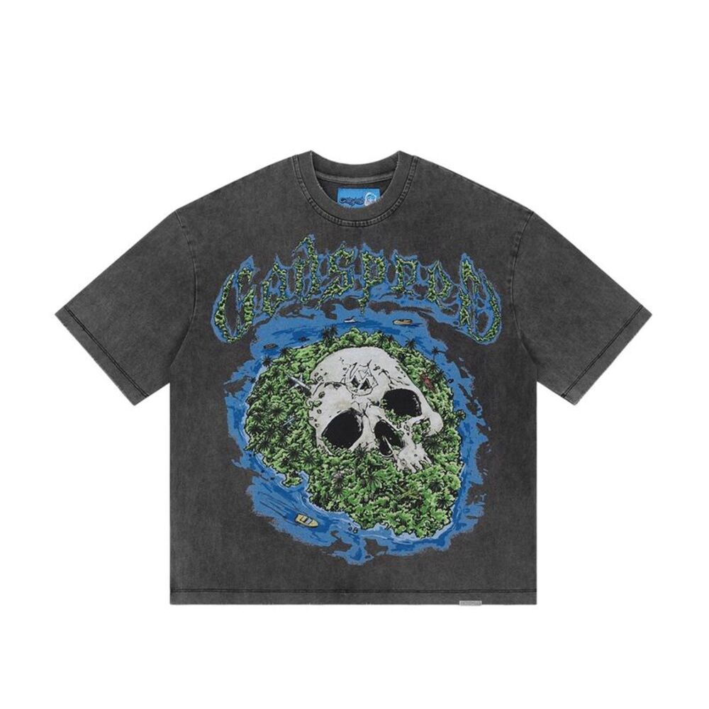 Godspeed NextGen Crew Neck T-Shirt Skull Island II Mens Grey SKULL ISLAND